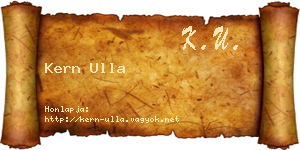 Kern Ulla névjegykártya